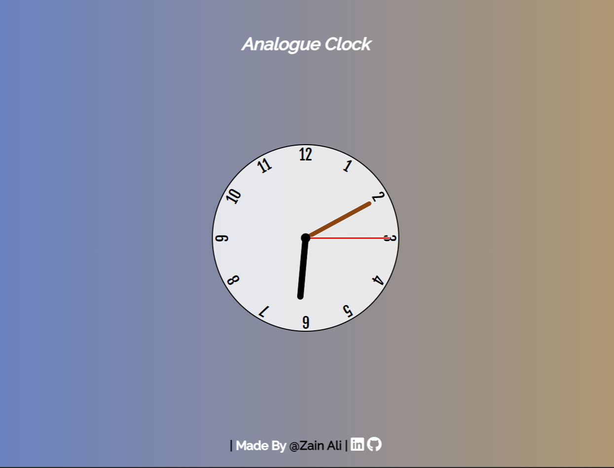 Analogue Clock